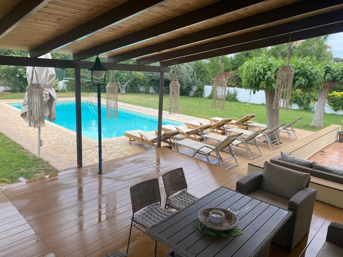 Relaxing Villa With Swimming Pool And Garden Agios Georgios  Bagian luar foto